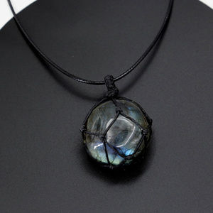 Natural Stone Crystal Pendant Women's Necklace
